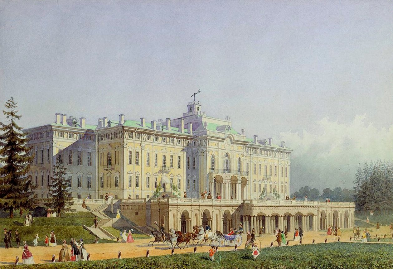 Der Konstantinpalast in Strelna, 1847 von Alexei Maximovich Gornostayev