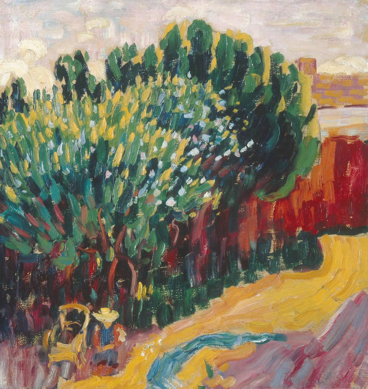 Landschaft aus Carantec mit Frau von Alexej von Jawlensky