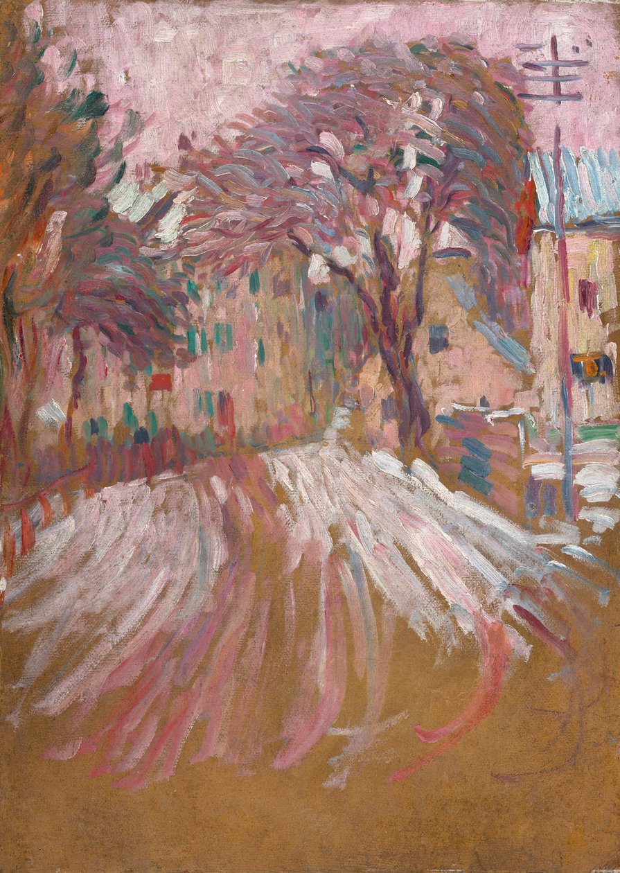 Straße im Winter von Alexej von Jawlensky