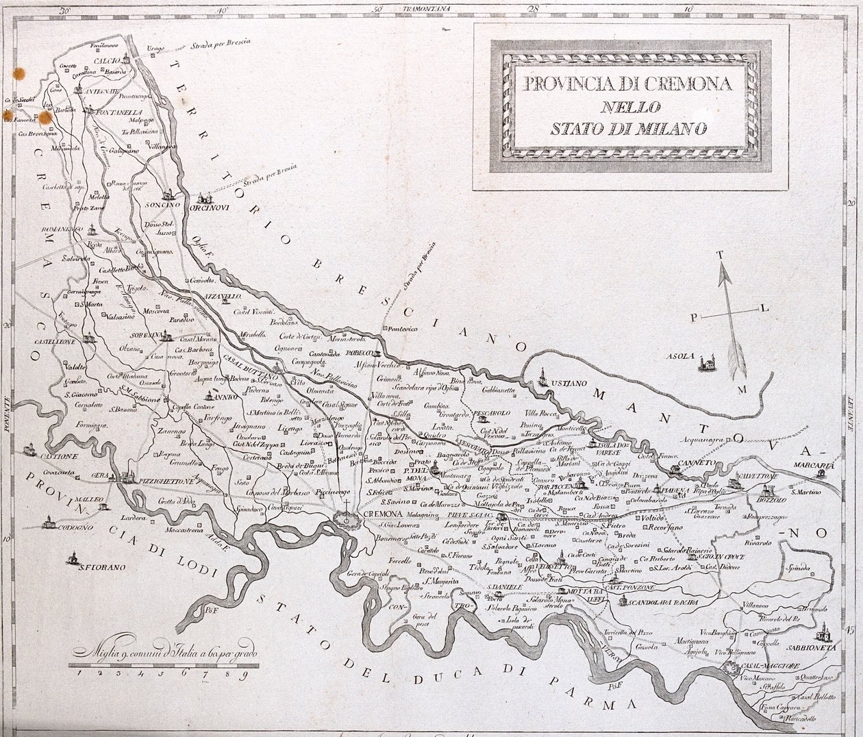 Cremona, Lodi, Mantua, Parma und Brescia, Italien - von A von Alexis Hubert Jaillot