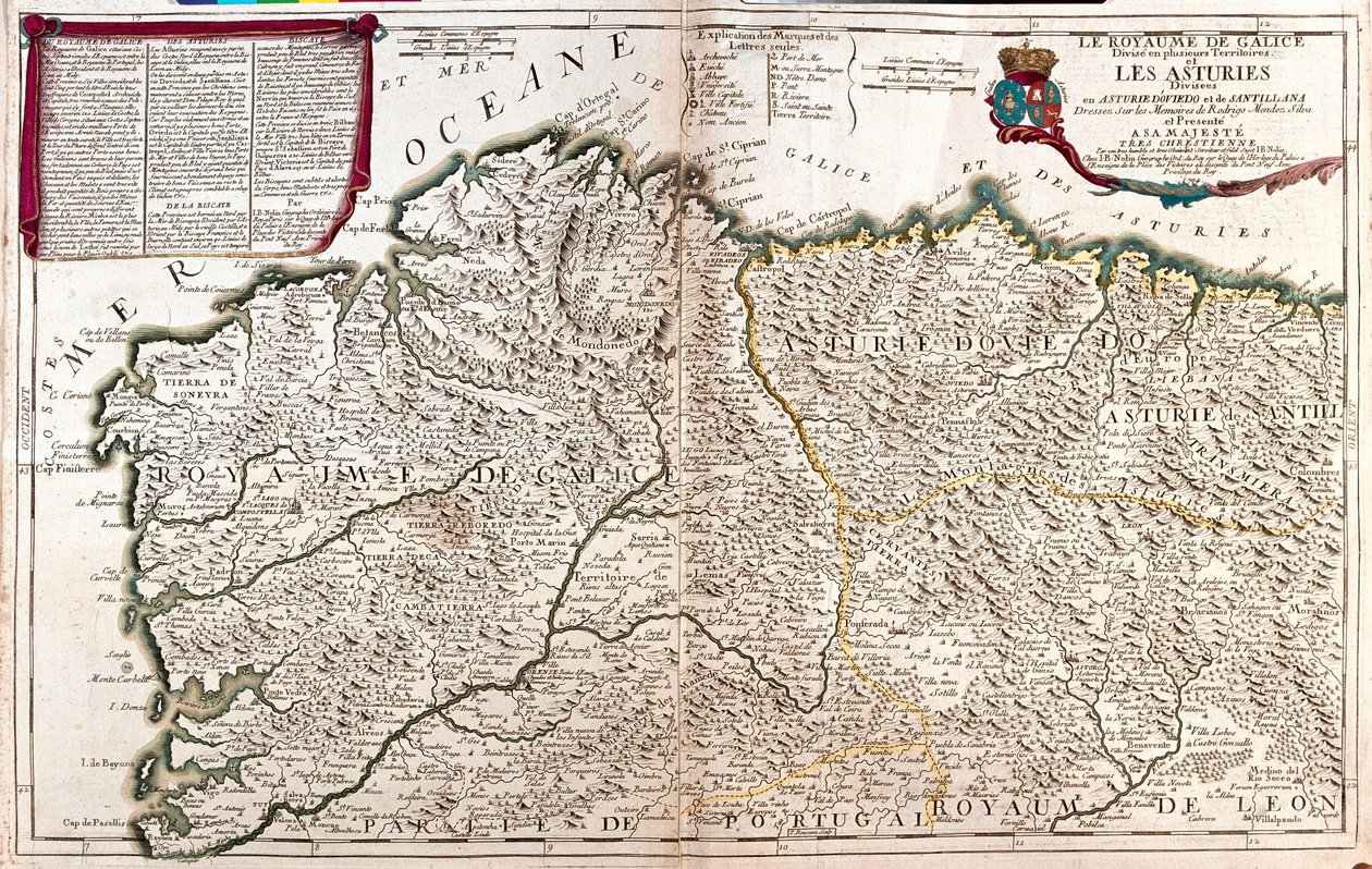 Südportugal, Galicien und Asturien von Alexis Hubert Jaillot