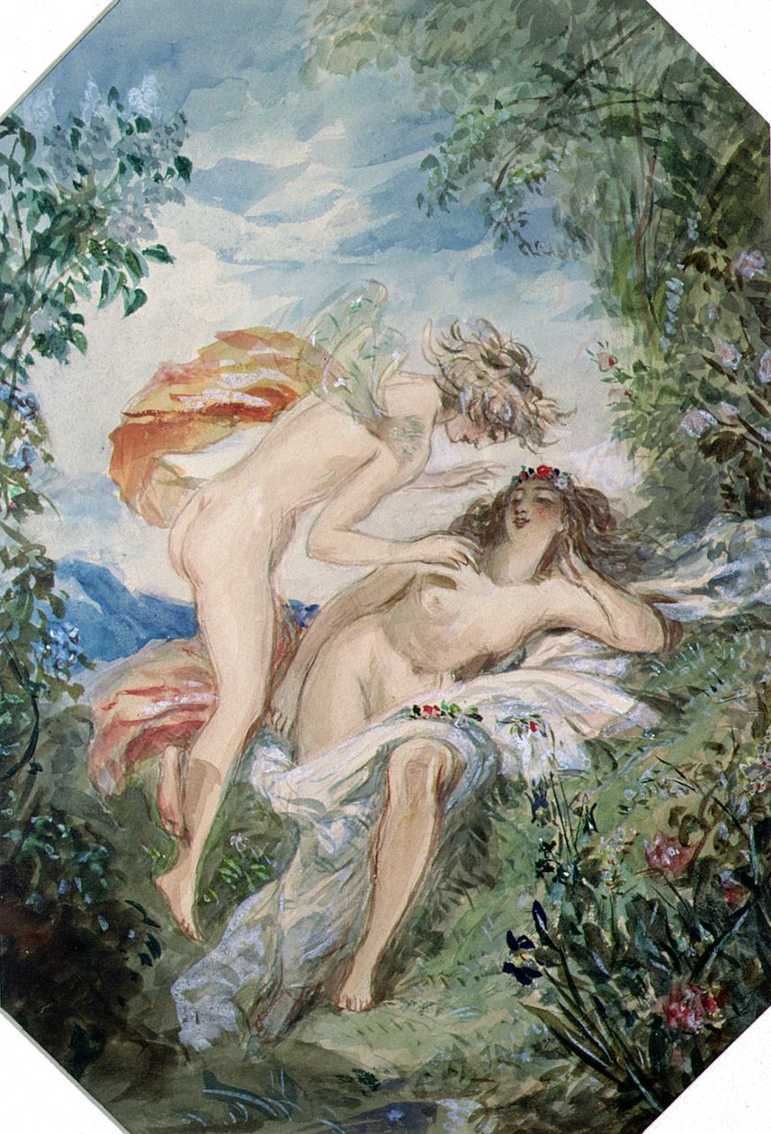 Flora und Zephyr von Alfred-Edward Chalon