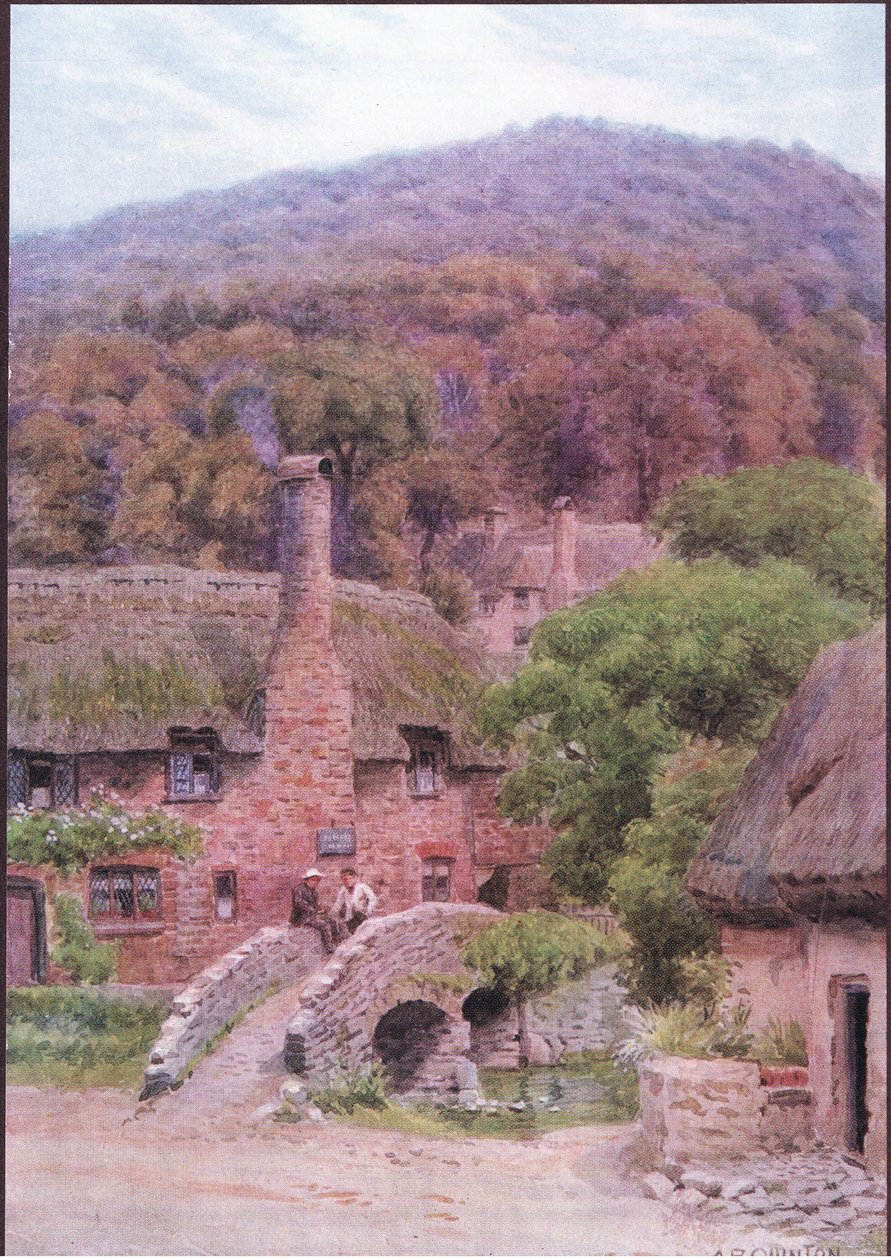 Allerford, Somerset, aus The Cottages and the Village Life of Rural England, veröffentlicht von Dent & Sons Limited, 1912 von Alfred Robert Quinton