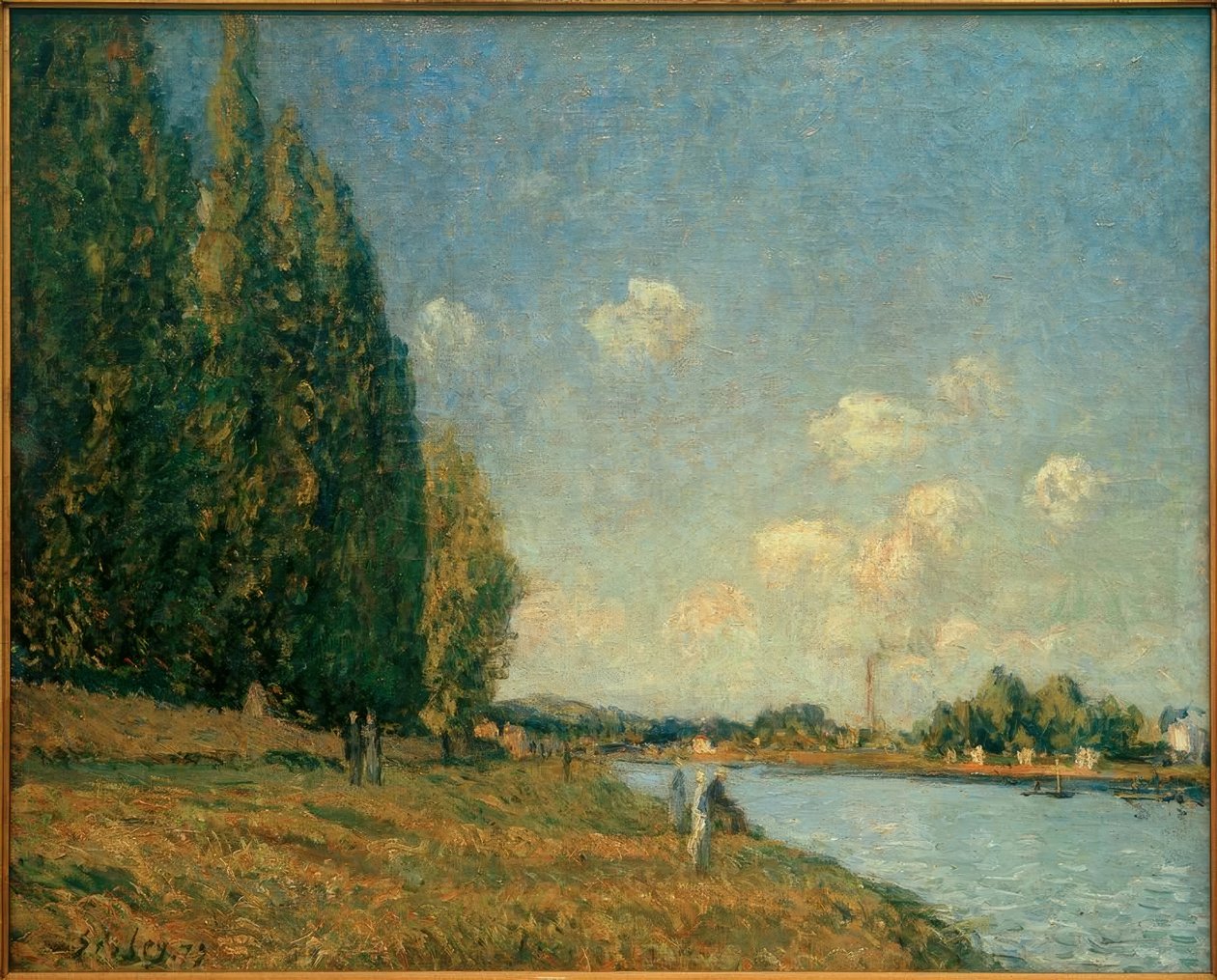 Die Seine in Billancourt von Alfred Sisley