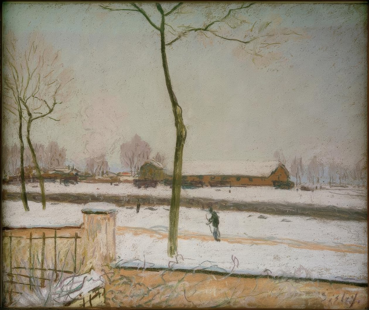 Moret - Winterlandschaft von Alfred Sisley