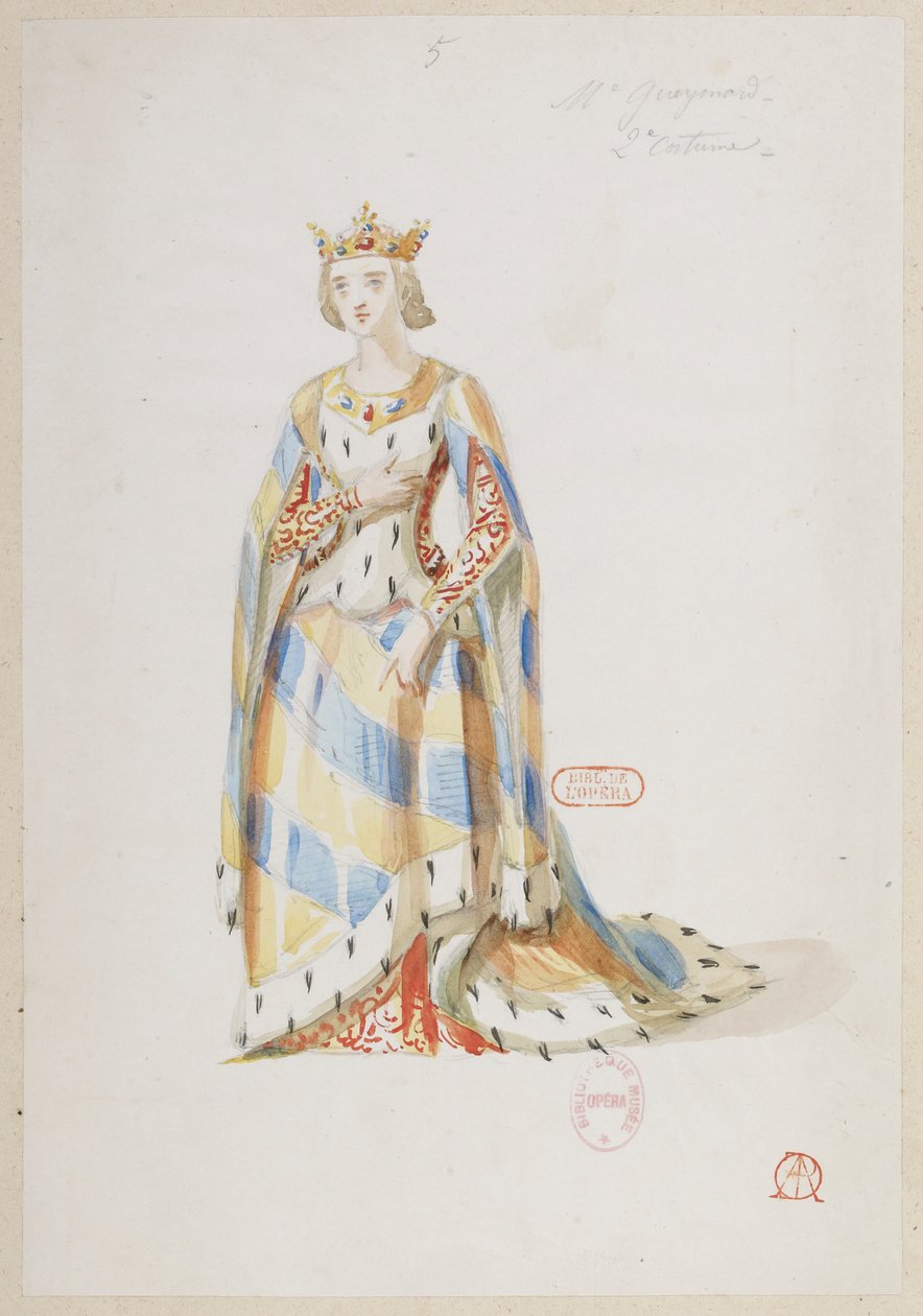 Halévy - Die Zauberin - Kostümentwürfe von Alfred Albert - 05. Mme Gueymard, 2. Kostüm von Alfred Albert