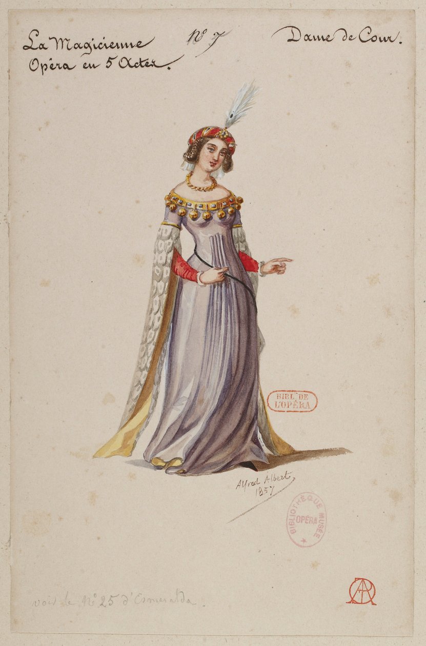 Halévy - Die Zauberin - Kostümentwürfe von Alfred Albert - 07. Hofdame von Alfred Albert