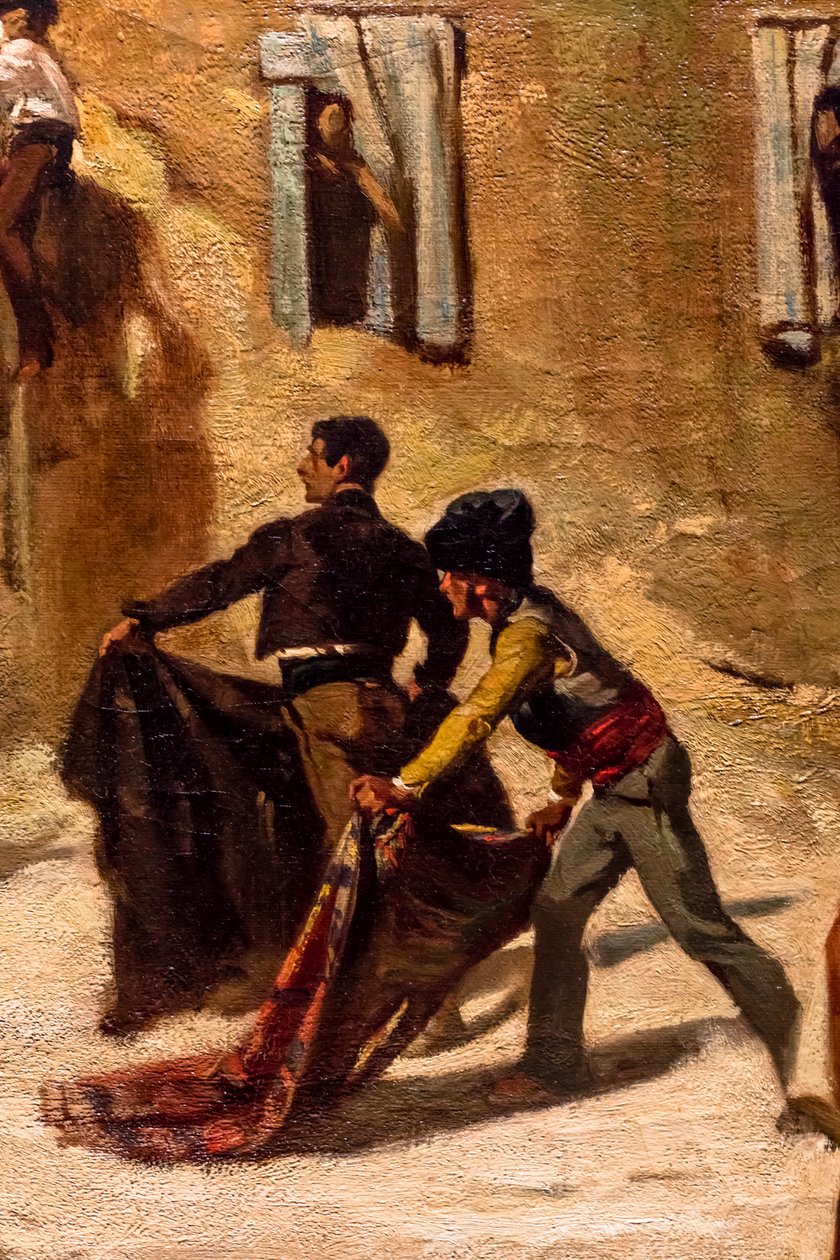 Kampf der Novillos (Detail) von Alfred Dehodencq