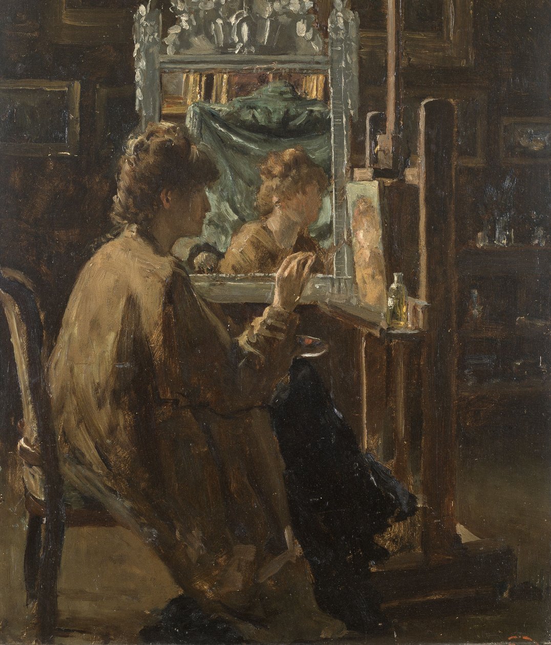 Künstlerin in ihrem Atelier von Alfred Emile Stevens