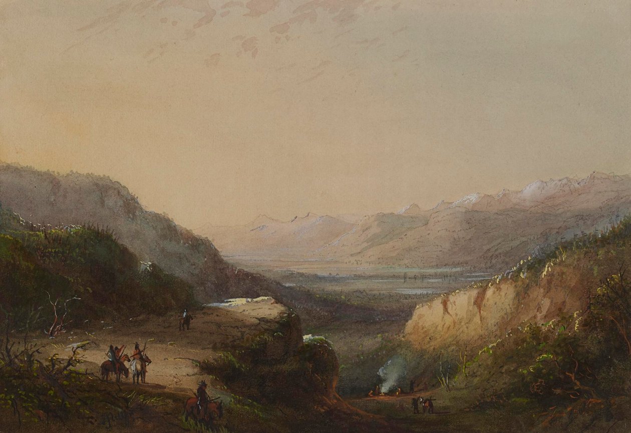 Fernblick auf den See (Berg der Winde) von Alfred Jacob Miller