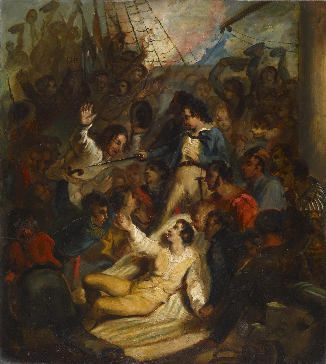 "Gib das Schiff nicht auf!" von Alfred Jacob Miller
