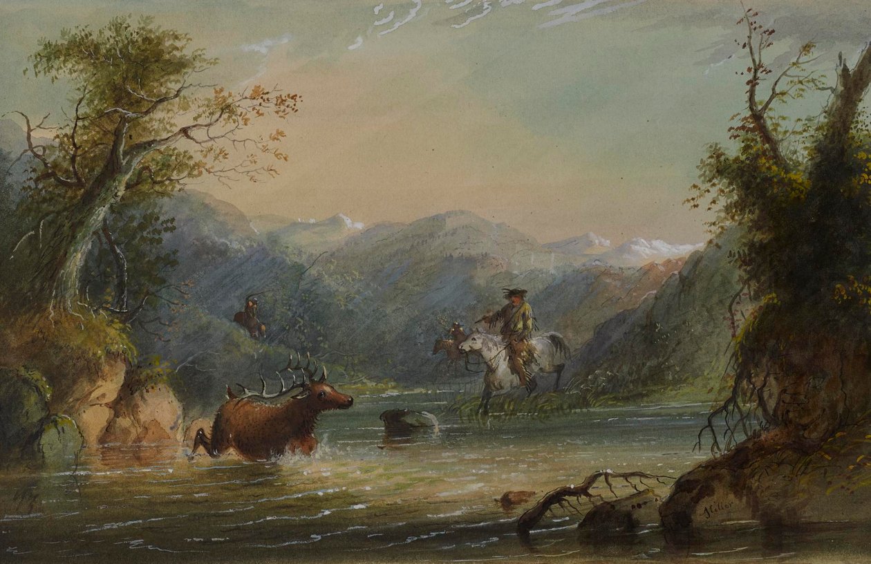 Elchjagd von Alfred Jacob Miller