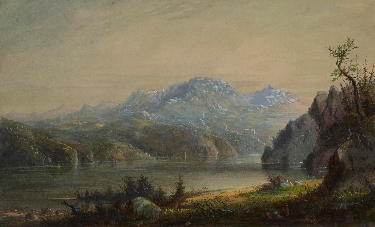 See- und Berglandschaft von Alfred Jacob Miller