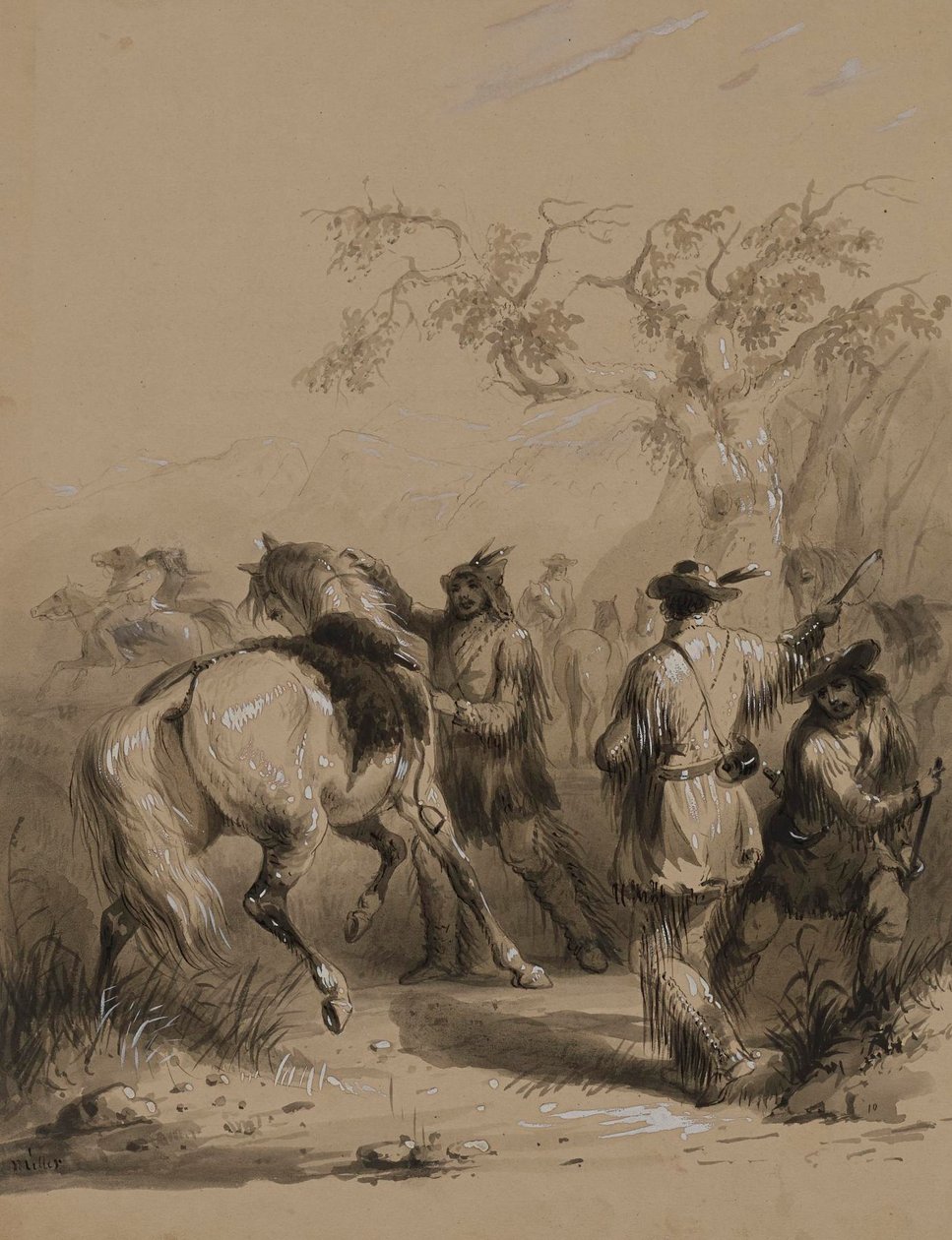 Vorbereitung auf eine Büffeljagd von Alfred Jacob Miller