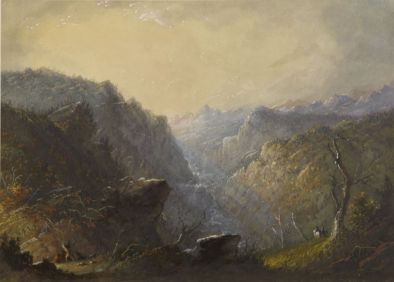 Wilde Landschaft (Ein Lager anlegen) von Alfred Jacob Miller