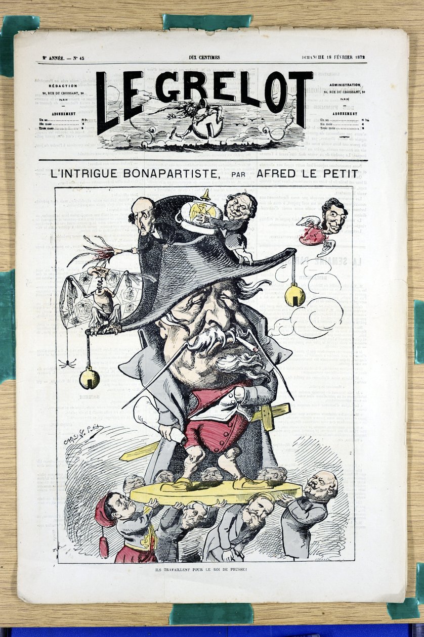 Titelblatt von Le Grelot, Nummer 45, Satirique en Couleurs von Alfred Le Petit