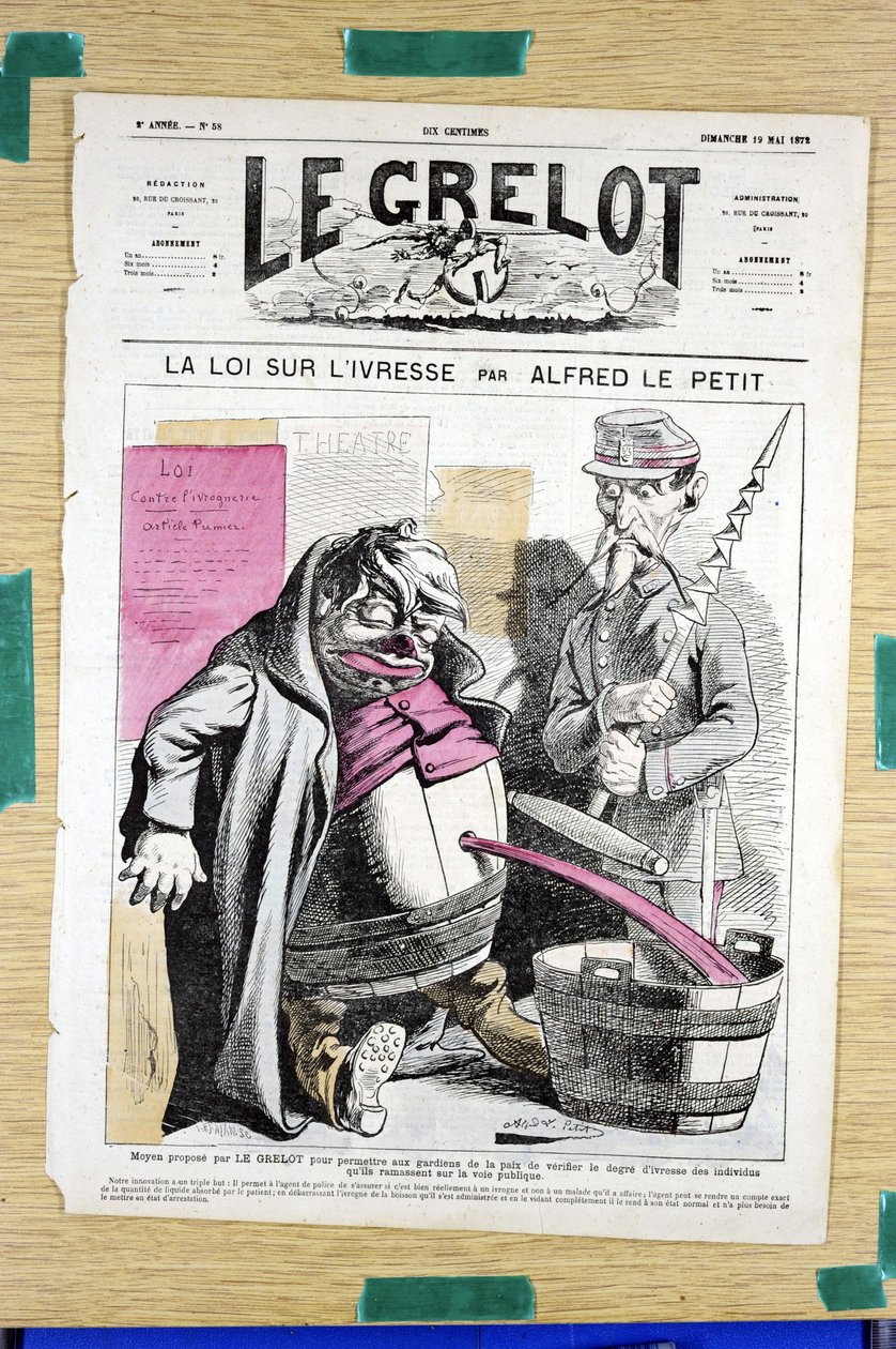 Titelblatt von Le Grelot, Nummer 58, Satirique en Couleurs von Alfred Le Petit