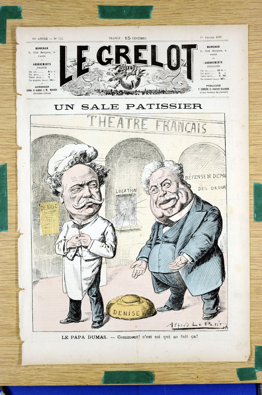 Titelblatt des „Le Grelot“, Nummer 721, Satirisch in Farben von Alfred Le Petit