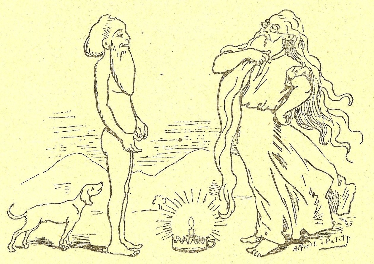 Illustration von Alfred Le Petit (1841-1909) in Gros-Jean und seine Kur von Alfred Le Petit