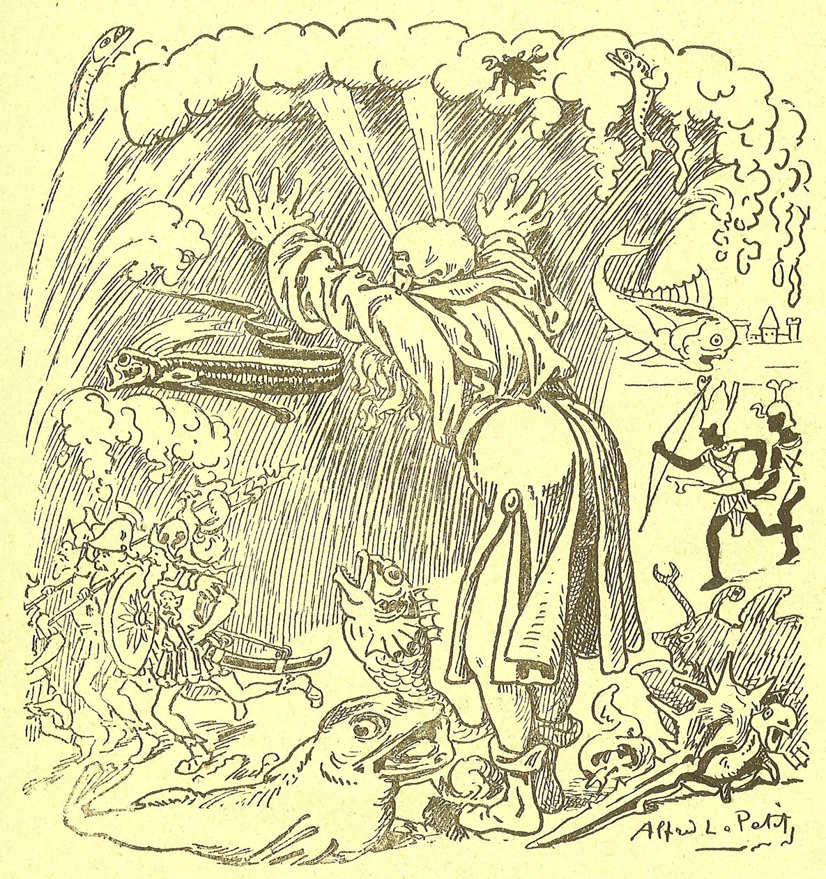 Illustration von Alfred Le Pete in Gros-Jean et son cure von Alfred Le Petit