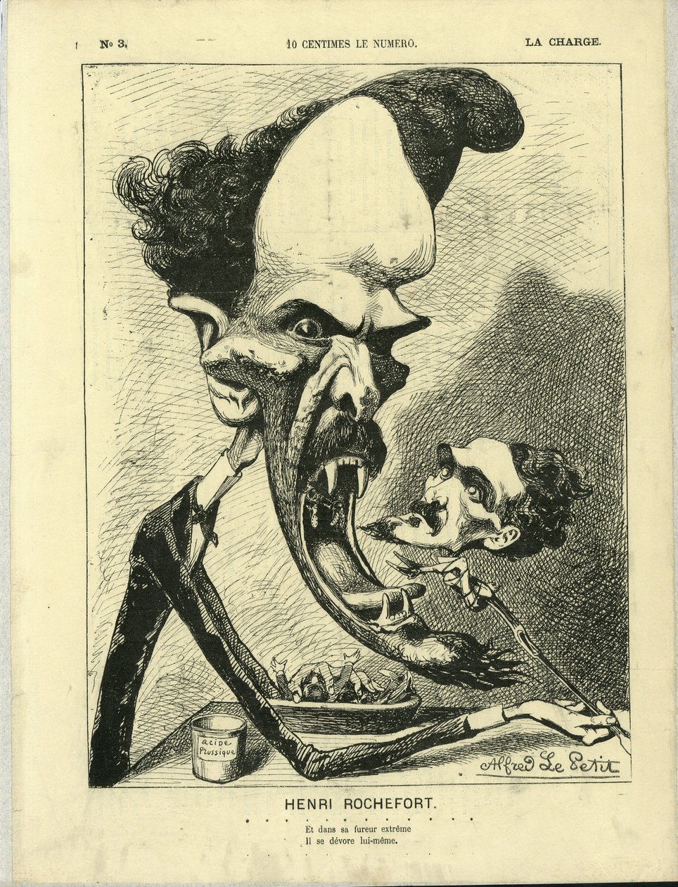 Illustration von Alfred Le Pete in La Charge (1870), Nr. 3 von Alfred Le Petit