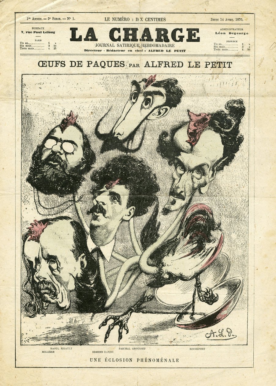 Illustration von Alfred Le Pepetit (1841-1909) in La Charge (1870) von Alfred Le Petit