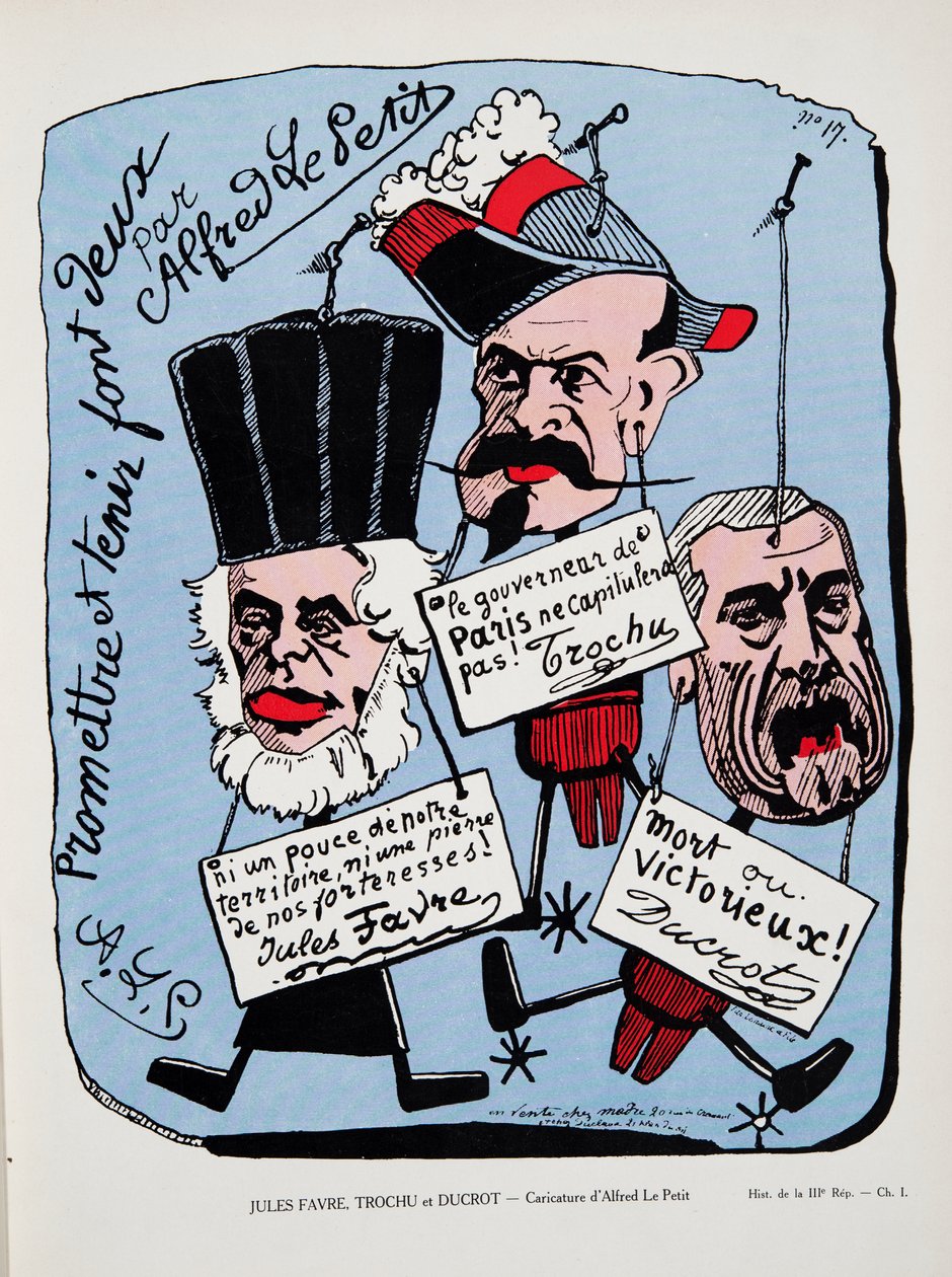 Jules Favre, Trochu und Ducrot, aus Histoire de la Troisieme Republique, Bd. I, l