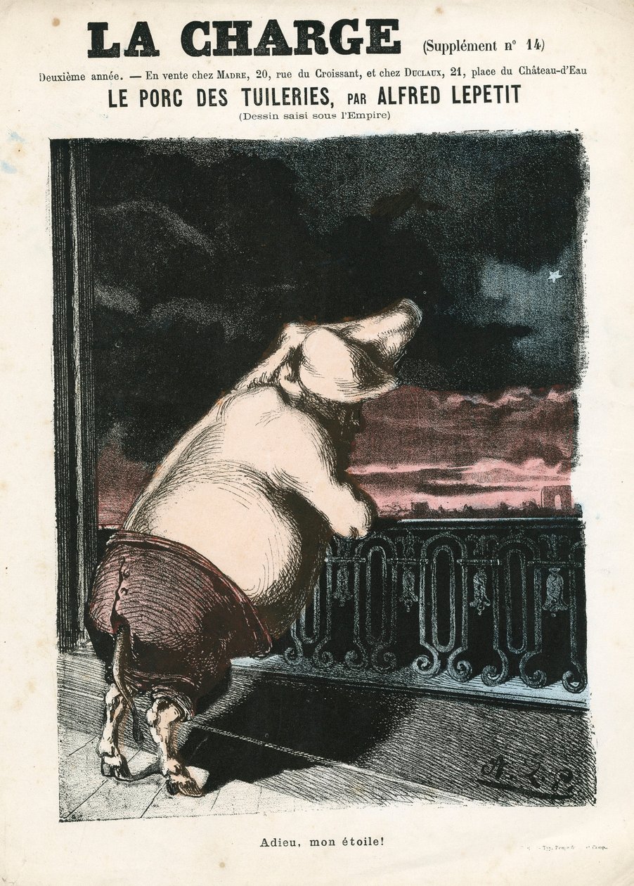 La Charge (1870), Nr. 15, Satirisch in Farben von Alfred Le Petit