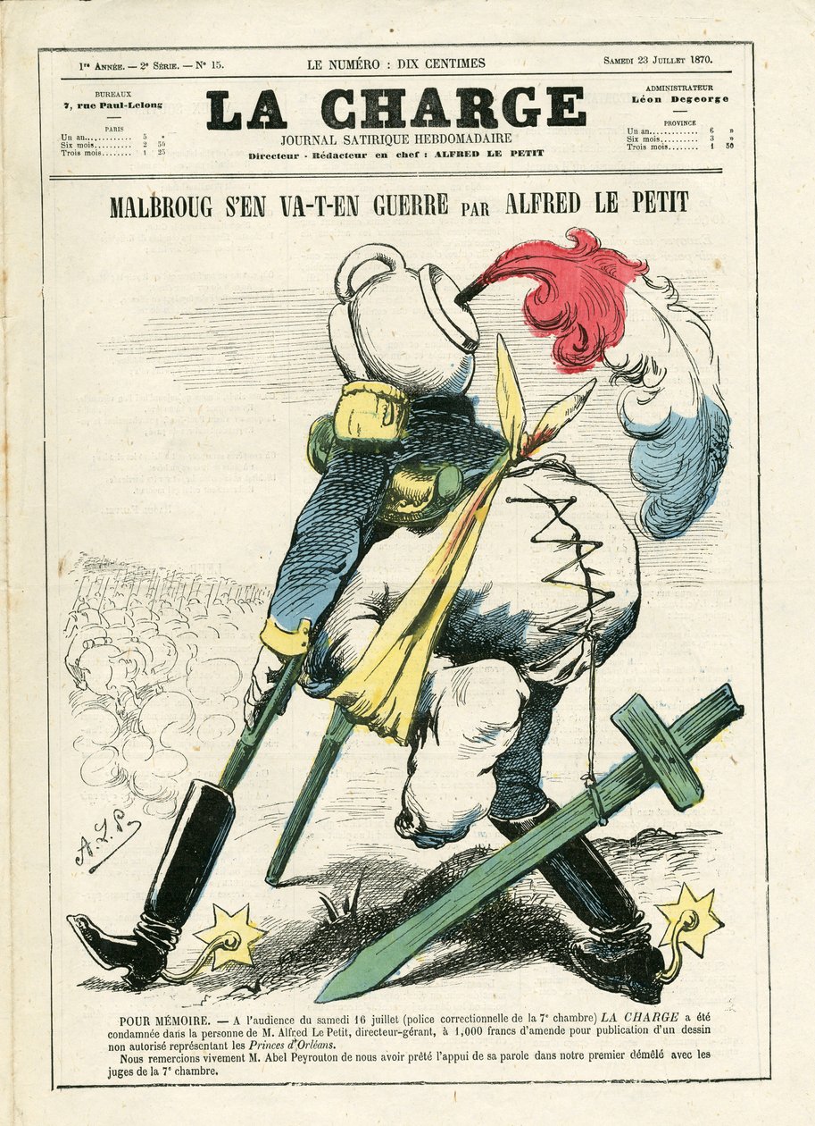 La Charge (1870), Nummer 15, Satirique en Couleurs von Alfred Le Petit