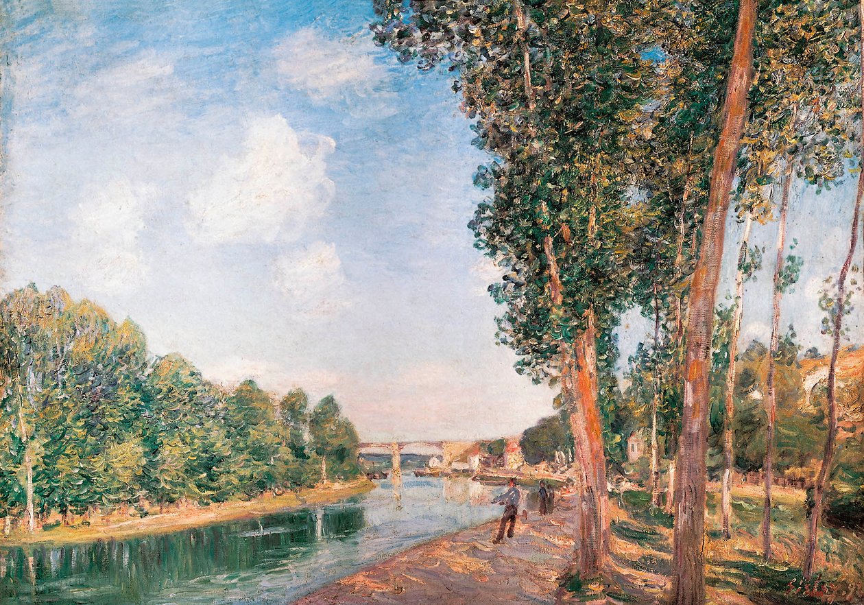 „Saint-Mammès. Juni-Sonnenschein“ Gemälde von Alfred Sisley (1839-1899) von Alfred Sisley