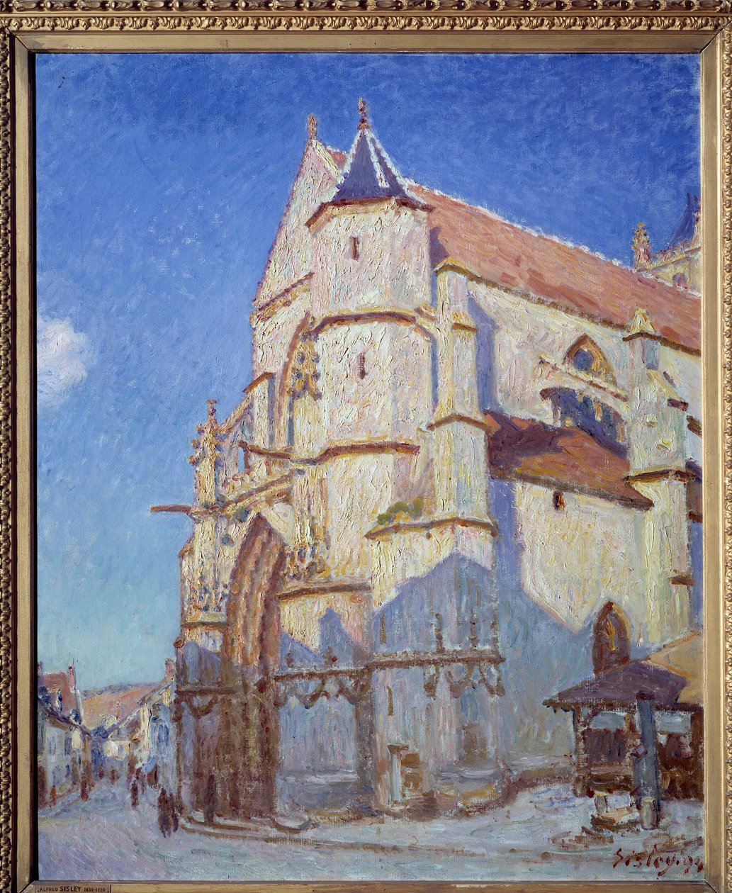Die Kirche von Moret, bei Nacht 1894 von Alfred Sisley