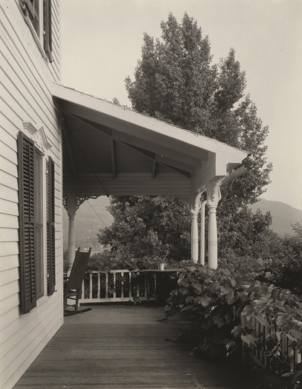 Haus, Blätter und Baum von Alfred Stieglitz