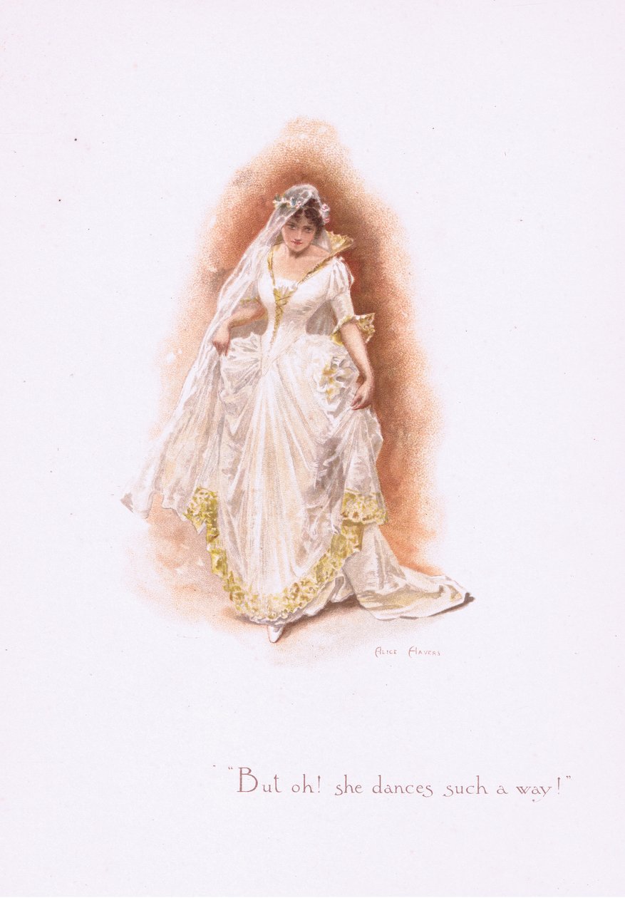 Aber oh, sie tanzt so!, aus Some Old Love Songs, veröffentlicht von Hildesheimer & Faulkner, 1892 von Alice Havers