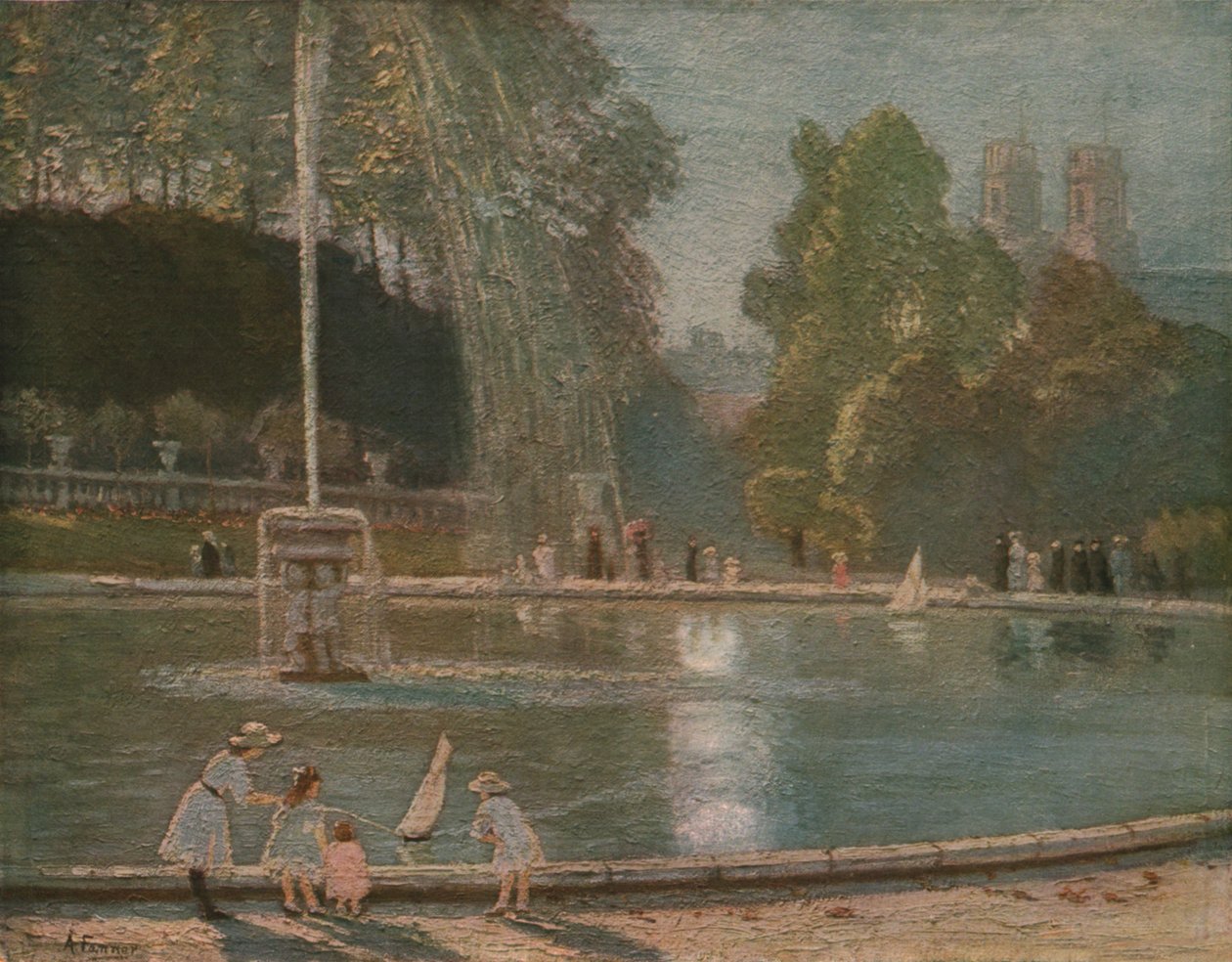 La Fontaine, spätes 19. - frühes 20. Jahrhundert, ca. 1930 von Alice Maud Fanner