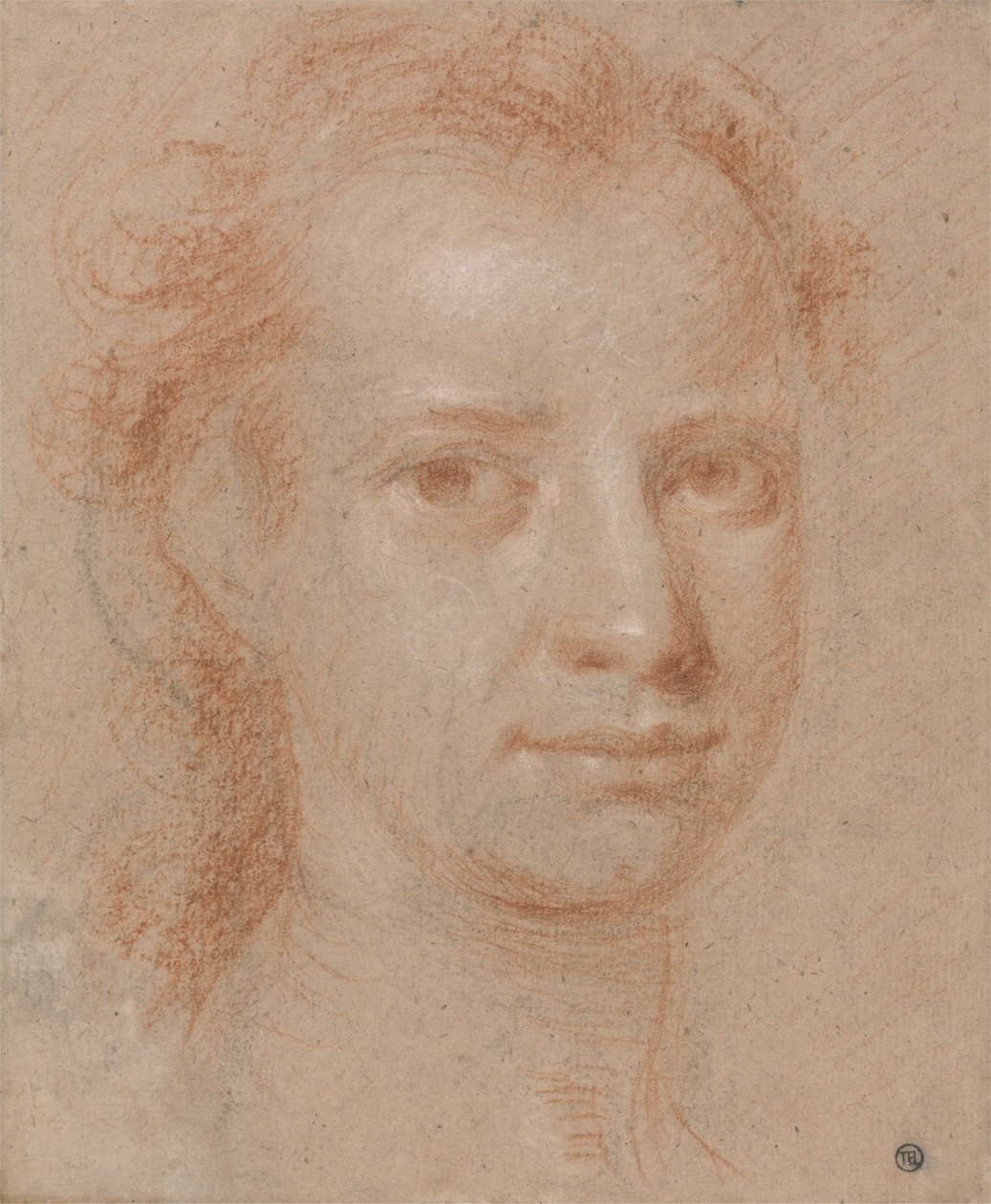 Kopf einer jungen Frau oder eines jungen Mannes von Allan Ramsay