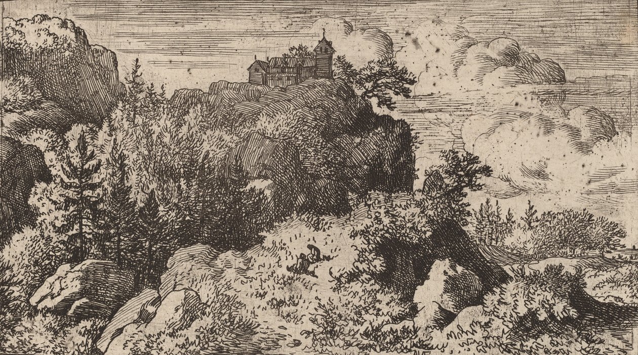 Tannen in der Schlucht von Allart van Everdingen
