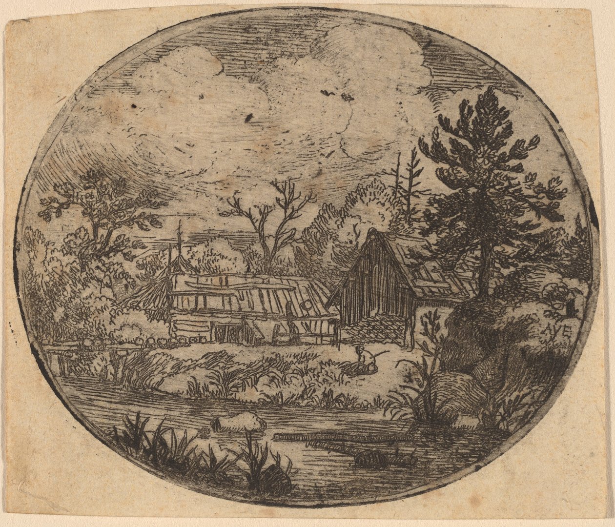 Hamlet am Ufer eines Flusses von Allart van Everdingen
