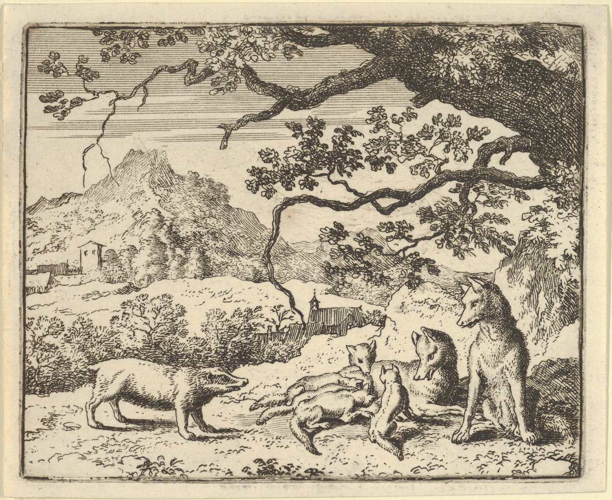 Renard erhält eine neue Zitation vom Dachs, 1650-75 von Allart van Everdingen