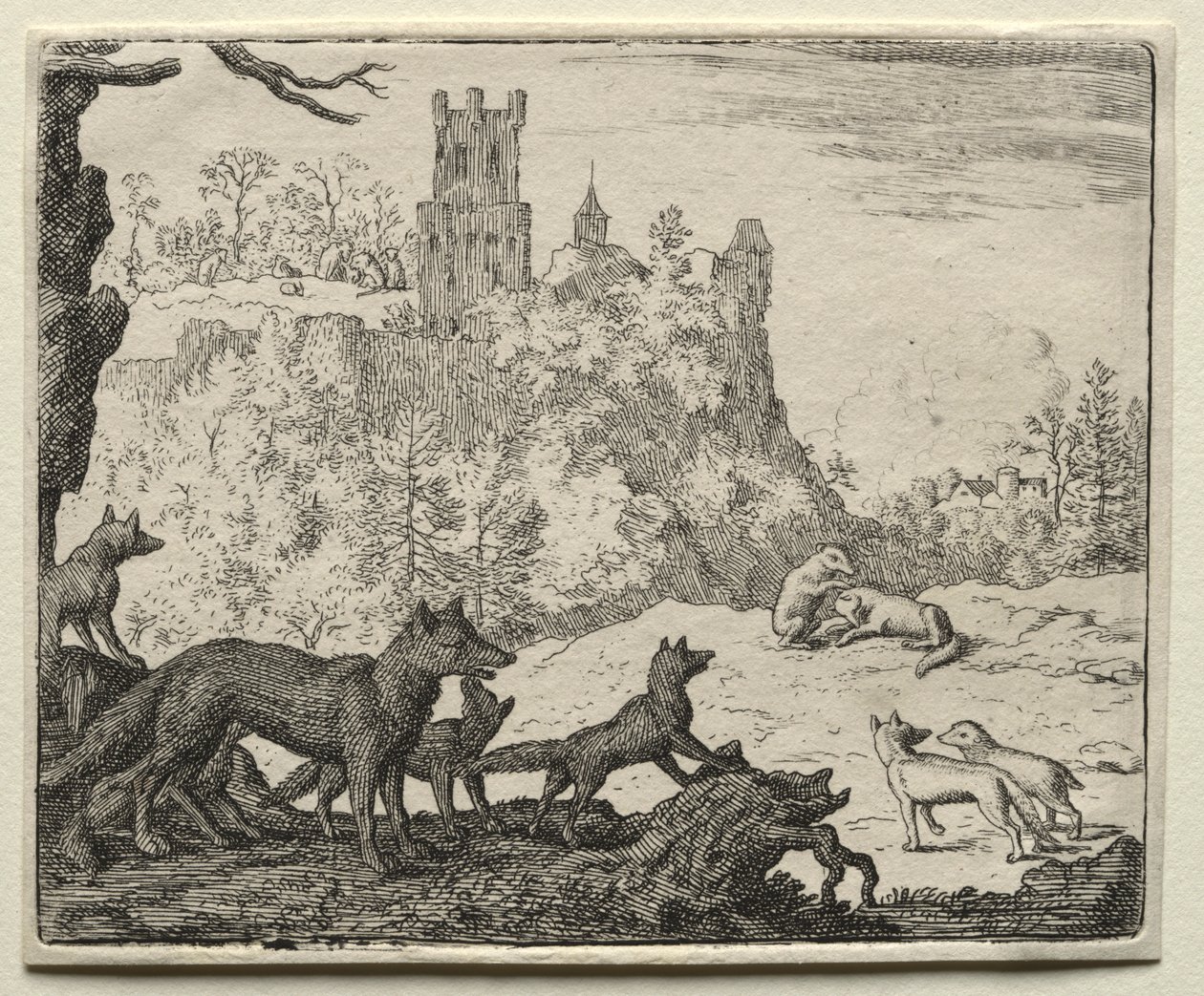 Reineke Fuchs: Reineke und der Dachs reisen zum Hof von Allart van Everdingen