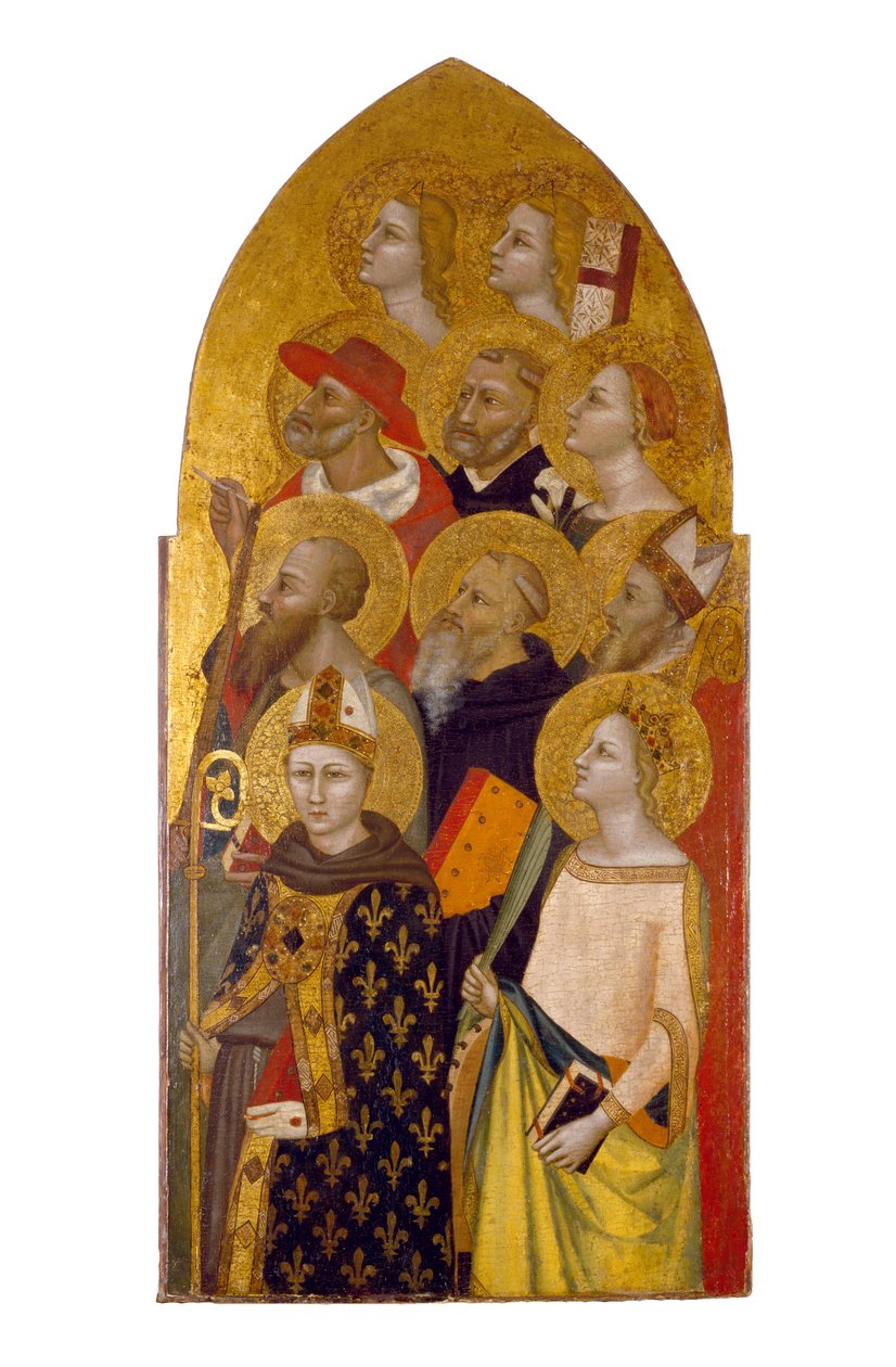 Heilige und Engel, ca. 1360-70 von Allegretto Nuzi