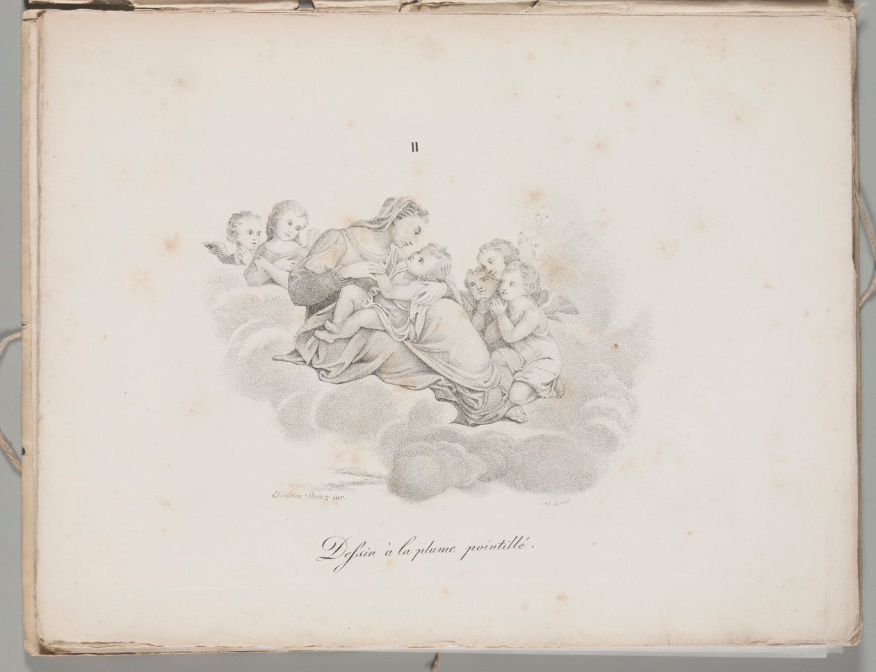 Die Kunst der Lithographie: Madonna und Kind auf den Wolken, Platte II von Alois Senefelder