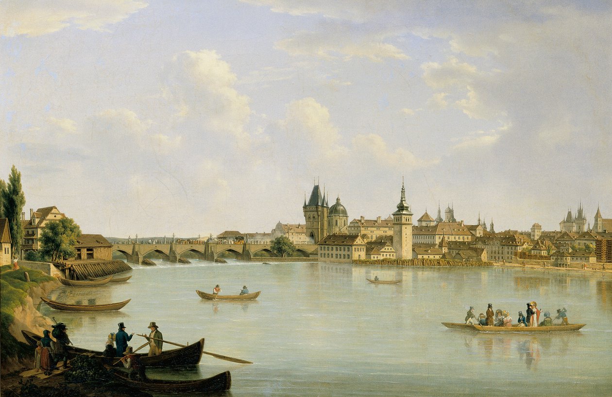 Ansicht von Prag mit der Moldaubrücke (Karlsbrücke) von Alois von Saar