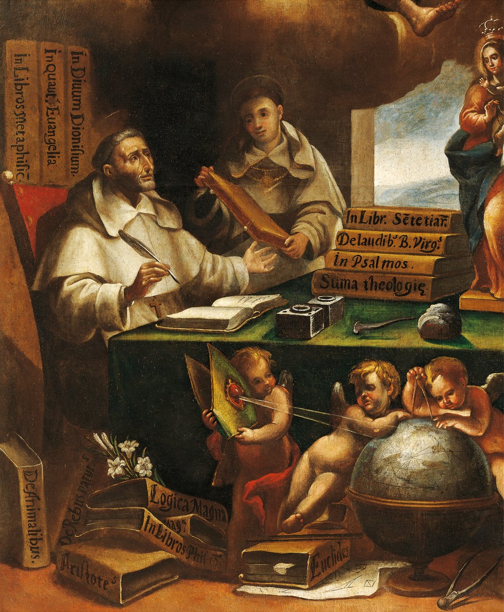 St. Albertus Magnus und St. Thomas von Aquin, (Detail) von Alonso Antonio Villamor