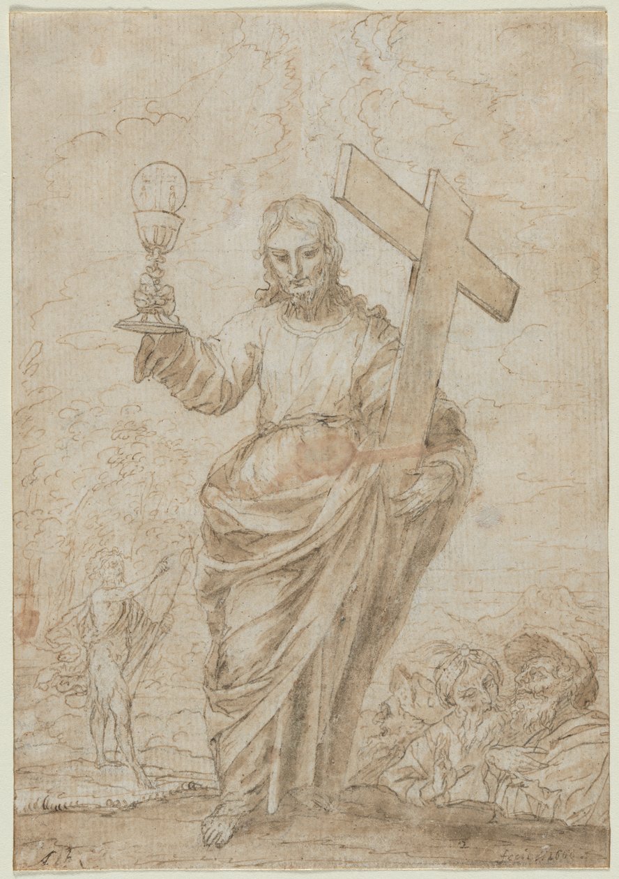 Christus hält einen Kelch und ein Kreuz von Alonso Cano