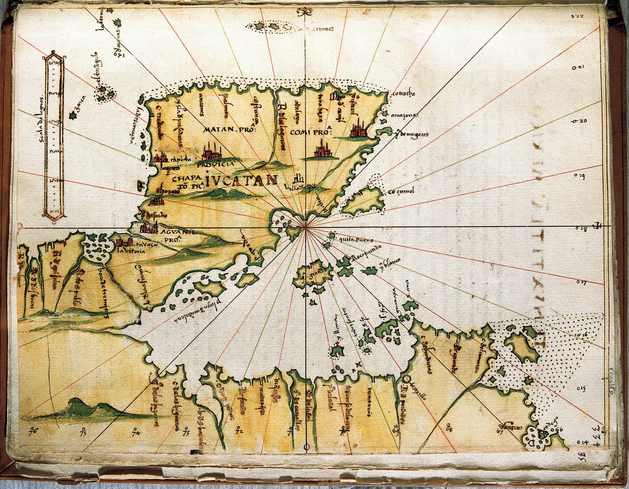 Karte von Mittelamerika und Peru (Karte) von Alonso de Santa Cruz