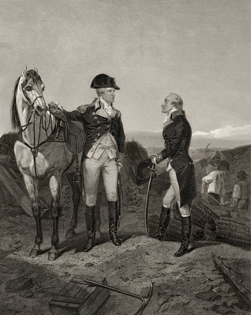 Erstes Treffen von George Washington und Alexander Hamilton, aus 