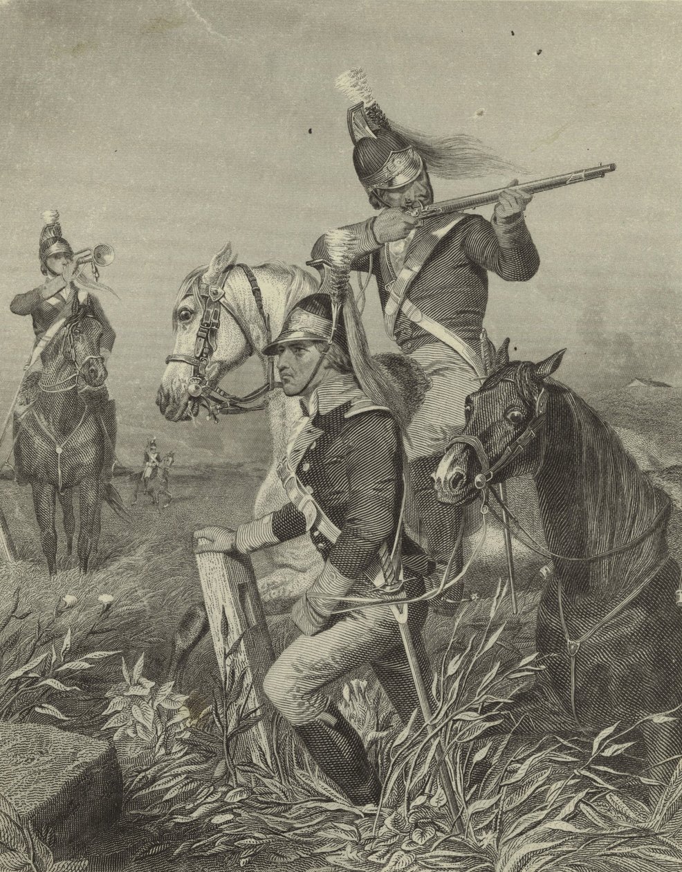 Lees Kavallerie im Gefecht bei der Schlacht von Guilford, 1858 von Alonzo Chappel
