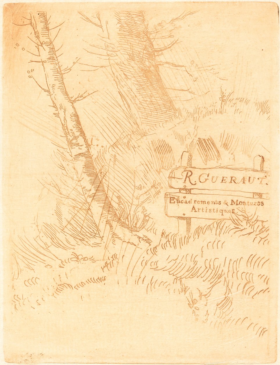 Adresse von R. Gueraut von Alphonse Legros