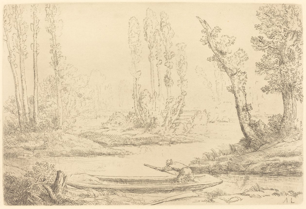 Ufer der Somme bei Amiens (Detail) von Alphonse Legros