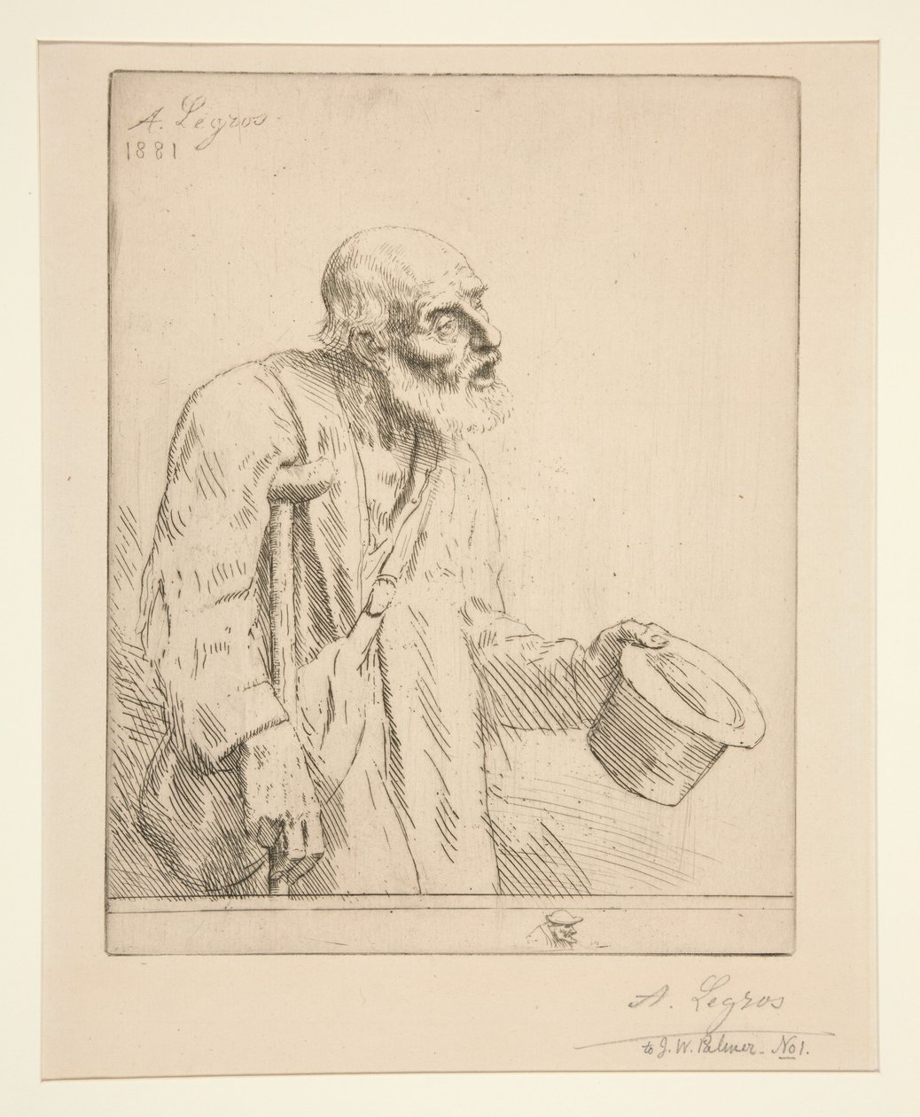 Bettler mit Krücken von Alphonse Legros